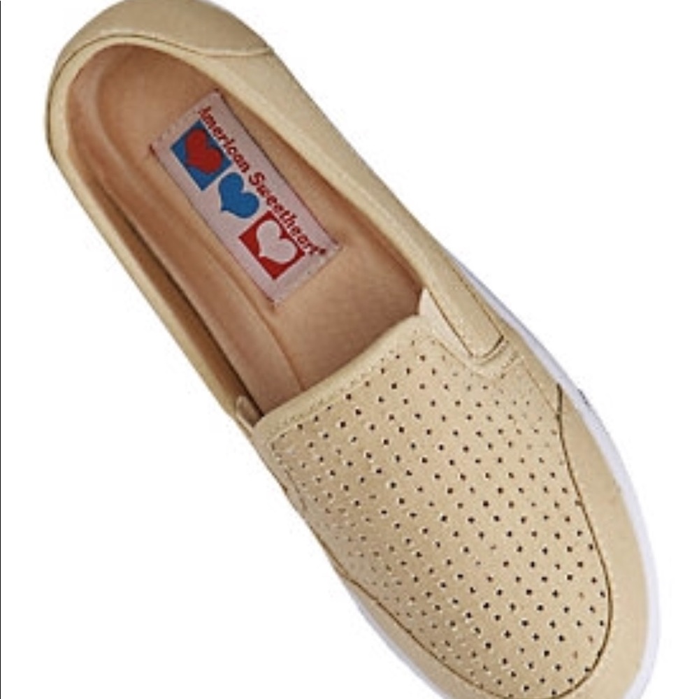 NEW American Sweetheart Perforated Canvas Slip-ons